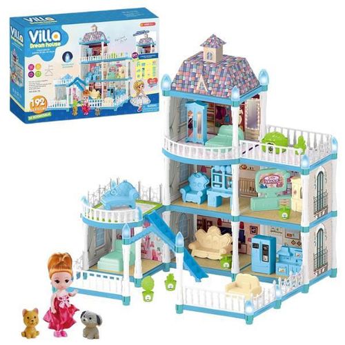 cumpără Căsuță pentru păpuși Essa 556-79 Vila Visurilor + accesorii cu iluminare de noapte, 192elem în Chișinău 