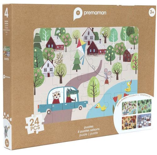 купить Пазл Premaman PJQPNV-CCC-UNQ Set de puzzle 4 Sezoane, 4x24 piese в Кишинёве 