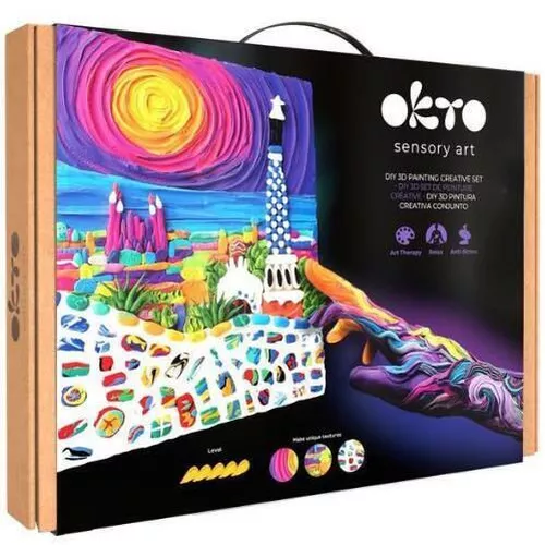 cumpără Set de creație Okto 10038 Tablou 3D cu plastilină ușoară 30x40сm, Park Güell, Barcelona în Chișinău 