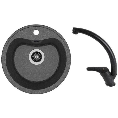 купить Мойка кухонная со смесителем Dr.Gans Dora + SanDonna F 1069 negru в Кишинёве 