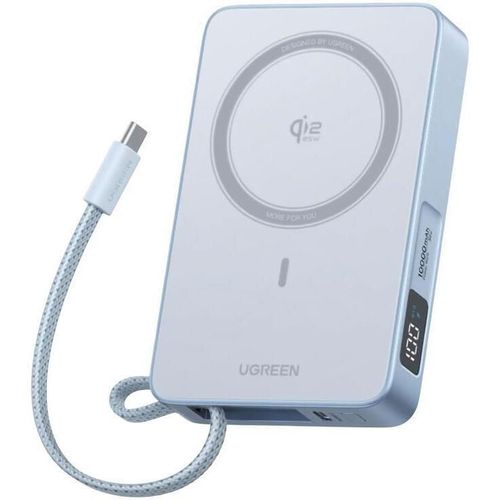 cumpără Acumulator extern USB (Powerbank) Ugreen 65958B, Power Bank MagFlow Qi2.2 10000mAh, 30W, Starlight Blue în Chișinău 
