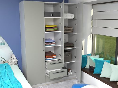 купить Мебель для прихожей Bayro Serenity 1500x2200x518 trend grey cu 3 sertare в Кишинёве 