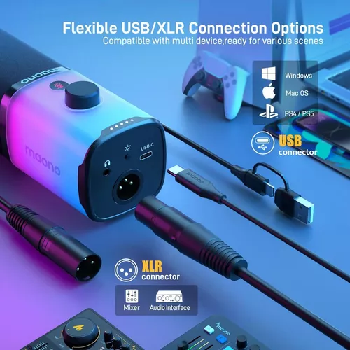 купить Микрофон для ПК Maono PD100XRGB в Кишинёве 