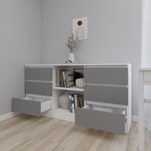 cumpără Comodă Smartex (16133) Т3 120cm Alb+Grafit în Chișinău 