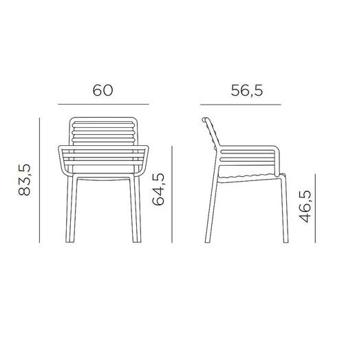 cumpără Fotoliu Nardi DOGA ARMCHAIR ANTRACITE 40254.02.000 (Fotoliu pentru gradina exterior terasa) în Chișinău 