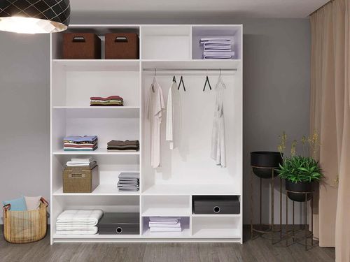 купить Шкаф Bayro Top line Napoli 2300x2300x580 белый, купе в Кишинёве 