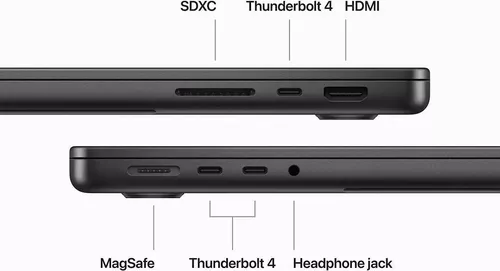 купить Ноутбук Apple MacBook Pro 14.0" M3 Pro CPU 11C/14C GPU 18/512GB Space Black MRX33 в Кишинёве 