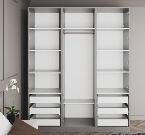 cumpără Dulap Bayro Serenity 1800x2200x518 gri asfalt cu 6 sertare în Chișinău 