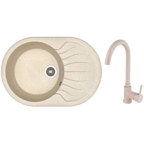 cumpără Chiuvetă bucătărie cu bateria Dr.Gans Berta 760 + SanDonna F 7073 bej în Chișinău 