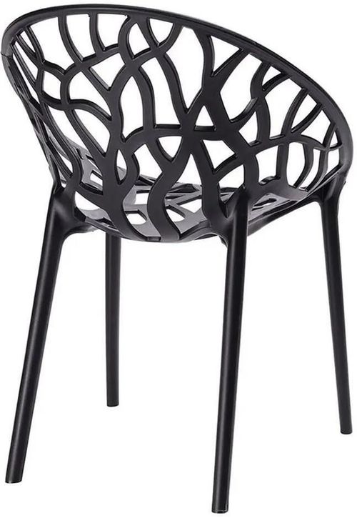 купить Стул Jumi CM-102064 Scaun terasa ALBERO din plastic, Negru в Кишинёве 