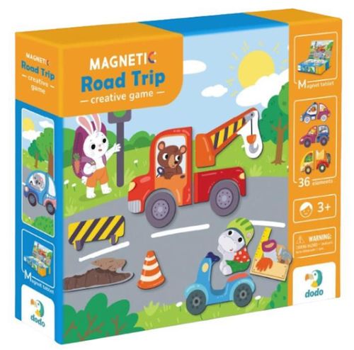 cumpără Puzzle Dodo 200244 Joc magnetic Aventuri pe drum, 1 tablă magnetică, 26 elem. în Chișinău 