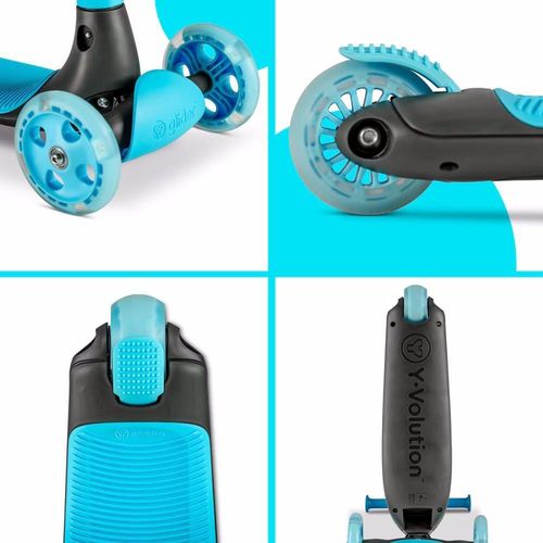 купить Самокат Yvolution YV-101257 Y Glider Kiwi Blue, cu 3 roti в Кишинёве 