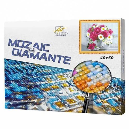 купить Картина по номерам Art Gallery GA84201 Mozaic cu diamante 40x50cm Buchet de romanite si bujori в Кишинёве 