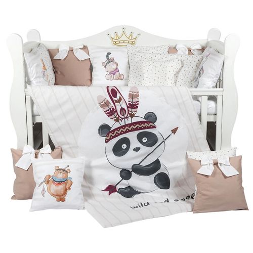 купить Детское постельное белье PernaMea Set lenjerie 8 piese Premium Panda (PM.105896/2) в Кишинёве 