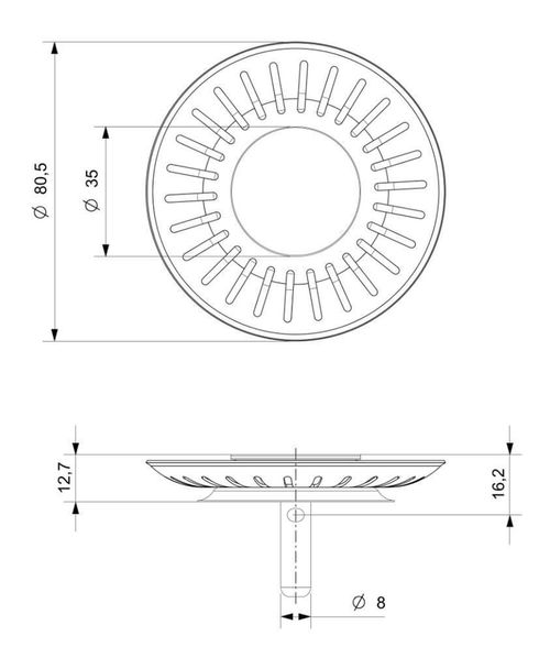 cumpără Accesoriu pentru chiuvete de bucătărie Reginox R39274 Strainer R1182 Copper II în Chișinău 