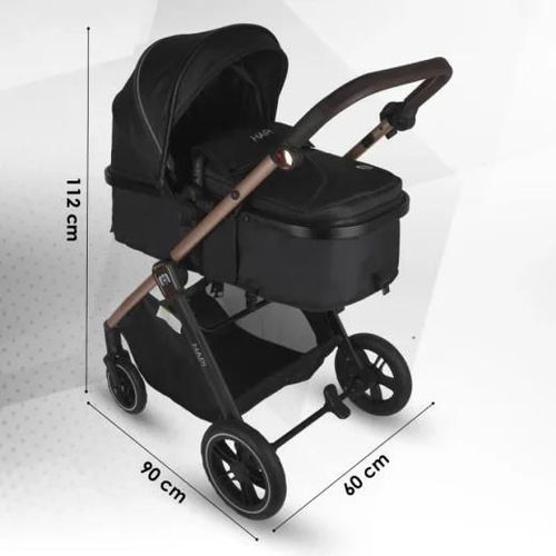 cumpără Сărucior pentru copii Coccolle Hapi Soley H2003 Carucior 3/1, Jet Black în Chișinău 