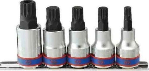 cumpără Set de tubulare, bite, duze King Tony 4105PR набор насадок SPLINE M8-M16 дл.60мм 1/2", 5 пр. în Chișinău 