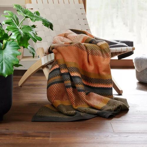 cumpără Textile de casă Ibena 3757/280 Jacquard Decke Moca Orange/grey în Chișinău 