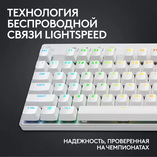 cumpără Tastatură Logitech G PRO X TKL LIGHTSPEED Gaming White în Chișinău 