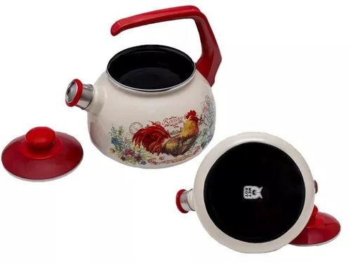 купить Чайник Metalac 51775 эмалированный Rooster 2.5l со свистком в Кишинёве 