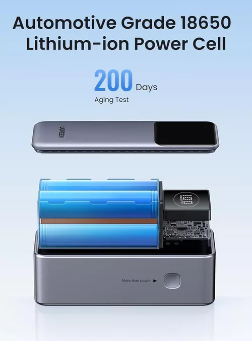 купить Аккумулятор внешний USB (Powerbank) Ugreen 35526B Nexode Flight Approved 12000mAh, Grey в Кишинёве 