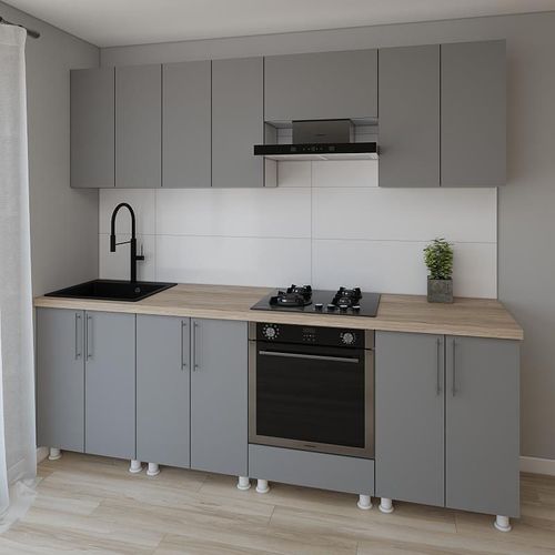 купить Мебель для кухни Smartex (30107) K3 240сm Grafit в Кишинёве 