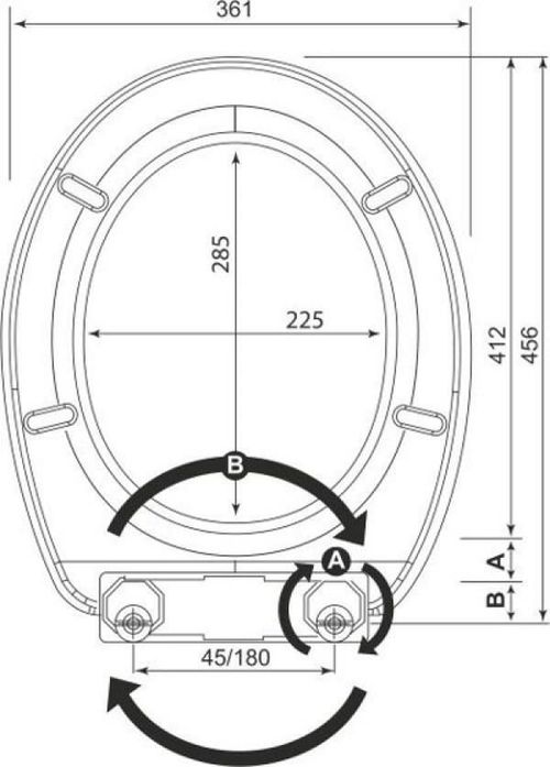 cumpără Capac WC Bisk 07989 IRIS (foto: ORIENT) în Chișinău 