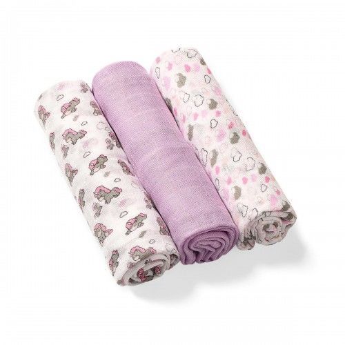 Пеленки бамбуковые Babyono Violet (70x70 см) 3 шт 