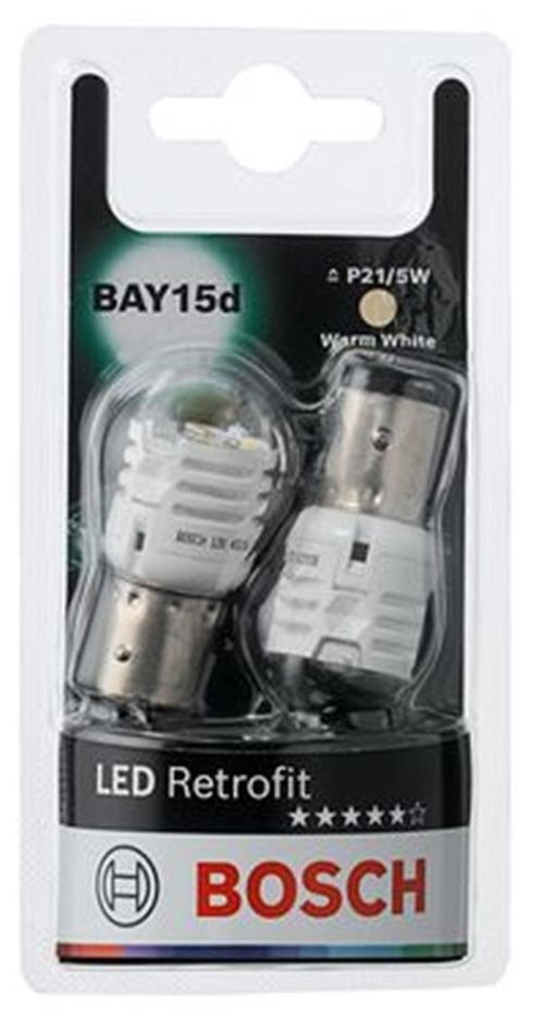 купить Автомобильная лампа Bosch P21/5W LED Retrofit 12V 2,5W BAY15d Blister (2шт.) (1987301521) в Кишинёве 