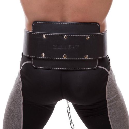купить Защитное снаряжение Zelart SL-00013833 Briu atletic din piele cu lant 18cm Black (SB-165128) в Кишинёве 