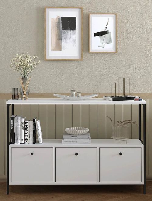 купить Офисный стеллаж Nex Home Комод, 122x36x80 см, Белый (29-03-01) в Кишинёве 