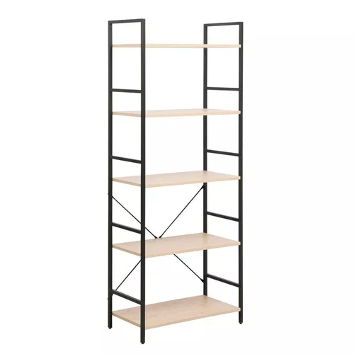 купить Офисный стеллаж Deco Columbus 5 nivele 63x30x158H Oak/Black в Кишинёве 