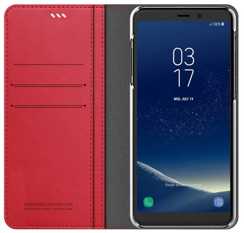 купить Чехол для смартфона Samsung GP-A530, Galaxy A8 2018, Araree Mustang Diary, Tangerine Red в Кишинёве 