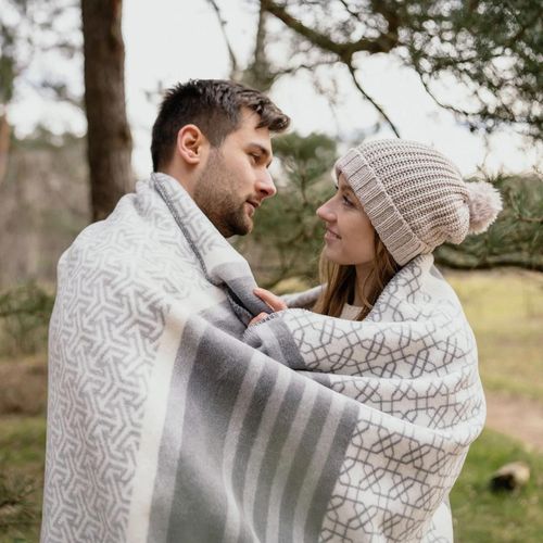 cumpără Textile de casă Ibena 3150/800 Jacquard Decke Monza Grey/white în Chișinău 