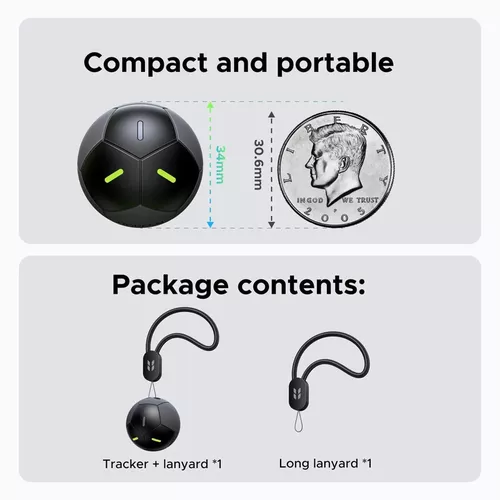 cumpără Breloc inteligent Ugreen 95020 Smart FineTrack 2 Apple Certified FT309, Black în Chișinău 