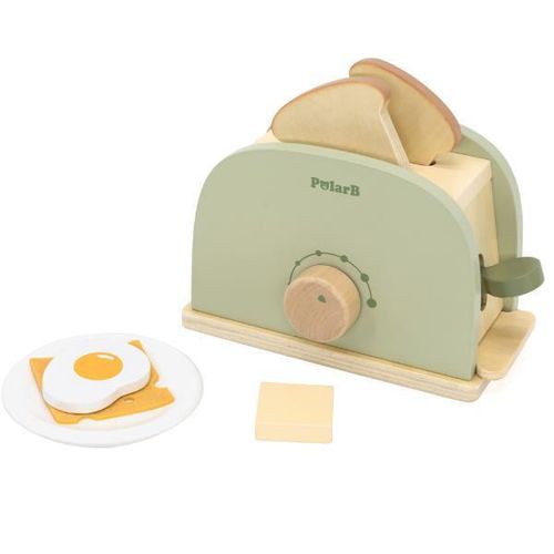 cumpără Jucărie PolarB 44215 Set de joaca din lemn Mic dejun cu toaster, 7 piese în Chișinău 