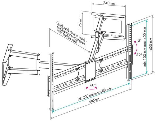 купить Крепление настенное для TV VLK TRENTO-22 в Кишинёве 