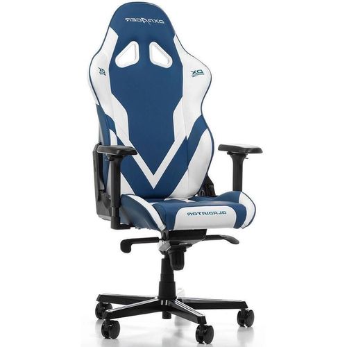 купить Офисное кресло DXRacer Gladiator GC-G001-BW-BX2, Blue/White в Кишинёве 