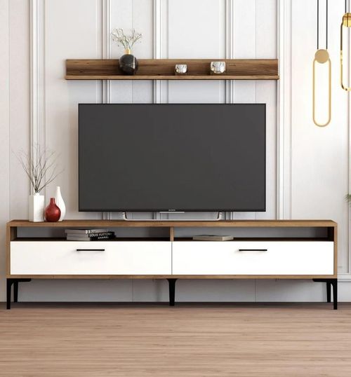 cumpără Comodă TV Trendy Istanbul, Nuc, Alb 180x47x35cm în Chișinău 