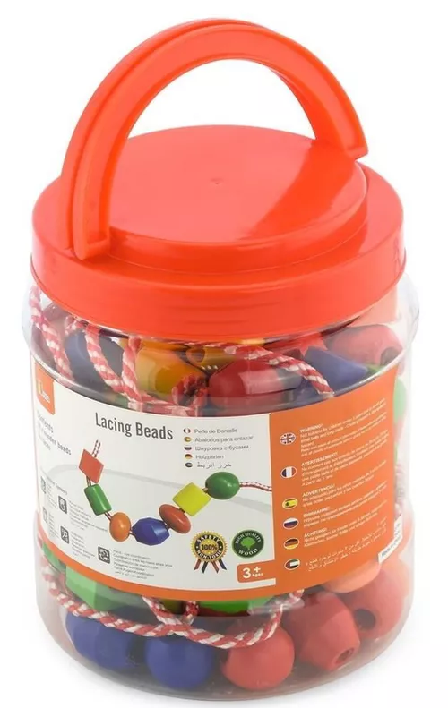 купить Набор для творчества Viga 58304 Set de joc cu șiret Mărgele в Кишинёве 