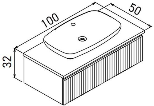 cumpără Dulap pentru lavoar Orka Lentia 100 Anthracite în Chișinău 