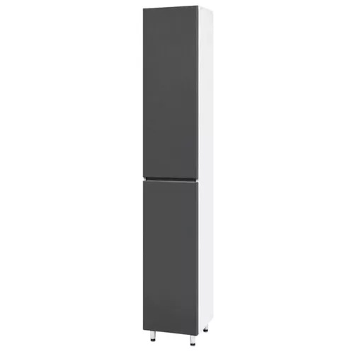 купить Шкаф-пенал Mashtab 11110 Sanremo 350x350x1900 Alb-Antracit в Кишинёве 