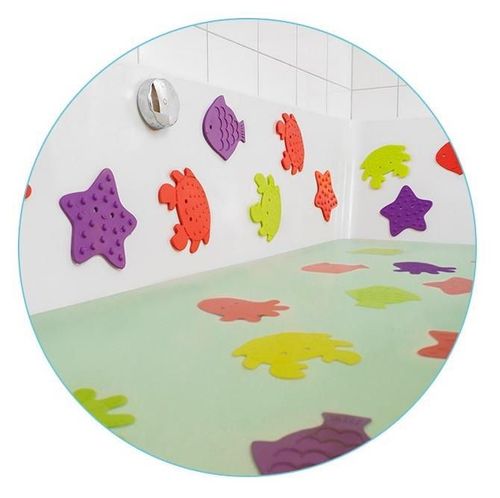 купить Коврик для ванной Roxy Kids RBM-010-12 Sea Animals, мини-коврики для ванны, яркий 12шт в Кишинёве 