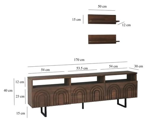 cumpără Comodă TV Trendy Helen, Nuc 170x40x30cm în Chișinău 