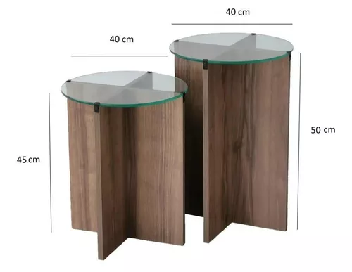 cumpără Măsuţă cafea Trendy Crin-Nuc (2 bucăți) în Chișinău 