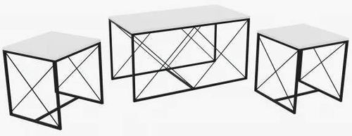 cumpără Măsuţă cafea Trendy Defne, Alb, set în Chișinău 