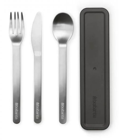 купить Посуда походная Brabantia 1006305 Take&Take, gri închis, 3buc в Кишинёве 