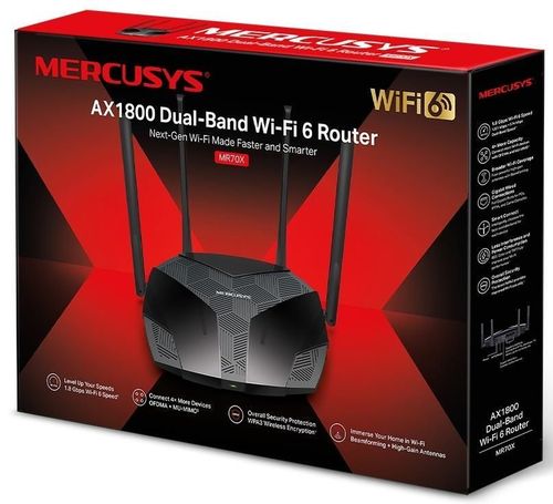 купить Wi-Fi роутер Mercusys MR70x AX1800 в Кишинёве 