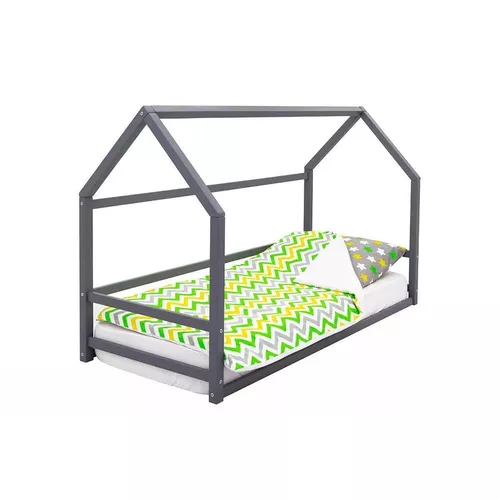 cumpără Pat Бельмарко Кровать-домик Монтессори Svogen 70x160 Графит în Chișinău 