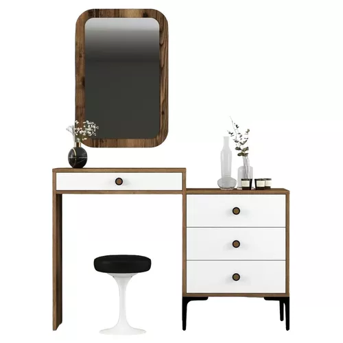 купить Туалетный столик Trendy Lizbon 544-Nuc, Alb 124x84x40cm в Кишинёве 